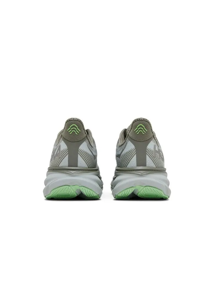 Кроссовки HOKA Clifton 9 'Olive Haze Mercury' — изображение 7 из 9, оливковый