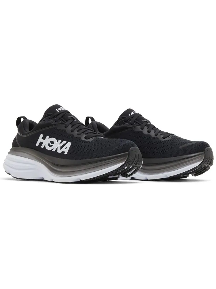 Кроссовки HOKA Wmns Bondi 8 'Black White' — изображение 8 из 8, черный