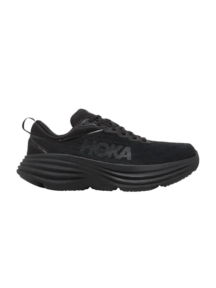 Кроссовки HOKA Bondi 8 2E Wide 'Triple Black' — изображение 1 из 9, черный/черный