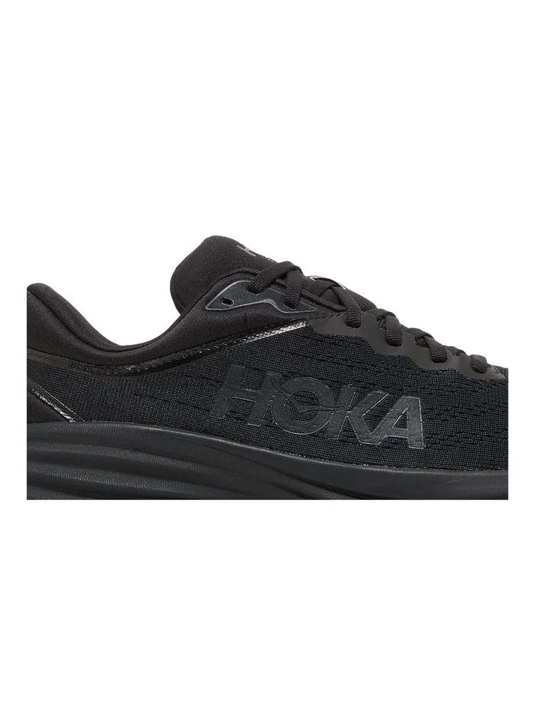 Кроссовки HOKA Bondi 8 2E Wide 'Triple Black' — изображение 3 из 9, черный/черный