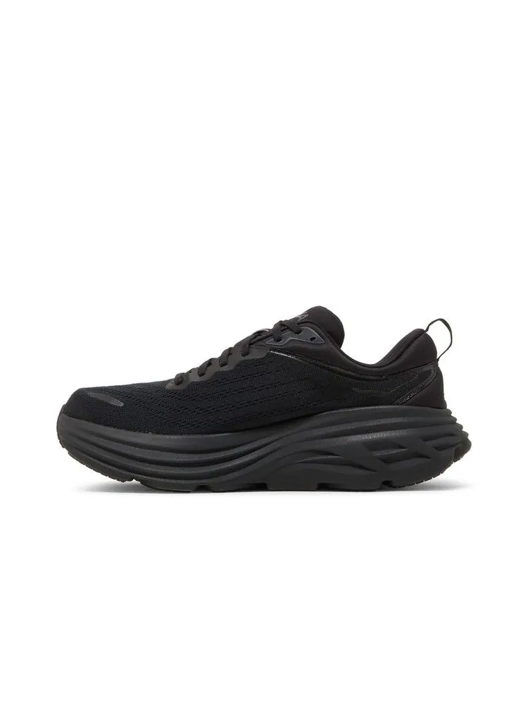 Кроссовки HOKA Bondi 8 2E Wide 'Triple Black' — изображение 4 из 9, черный/черный