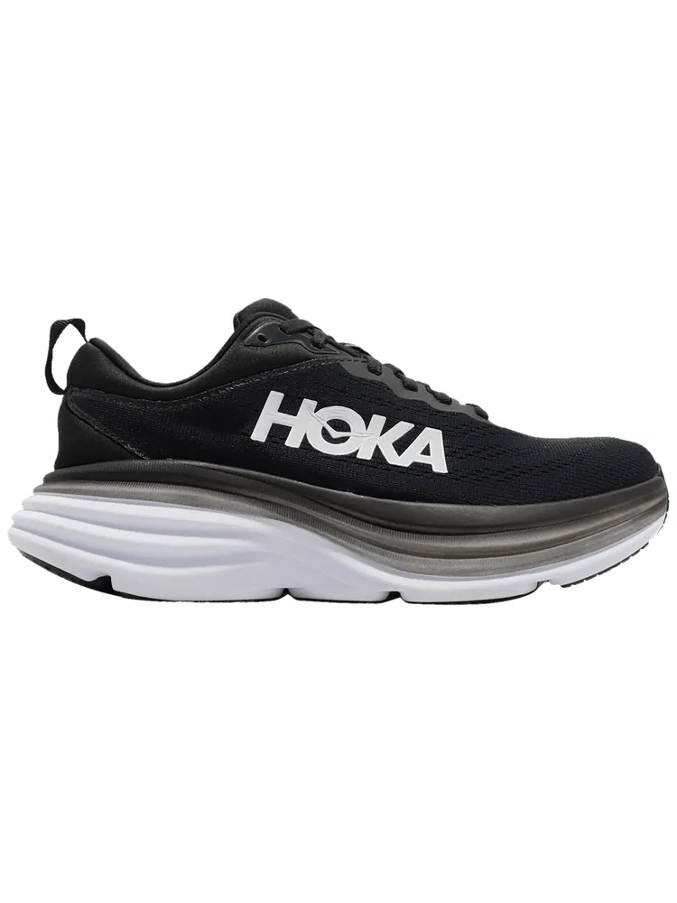 Кроссовки HOKA Wmns Bondi 8 D Wide 'Black White' — изображение 1 из 1, черный