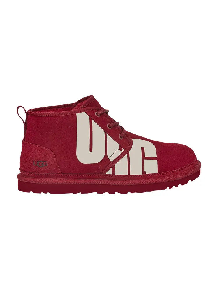 Мужские ботинки UGG Neumel замшевые с принтом — изображение 1 из 1, насыщенный красный