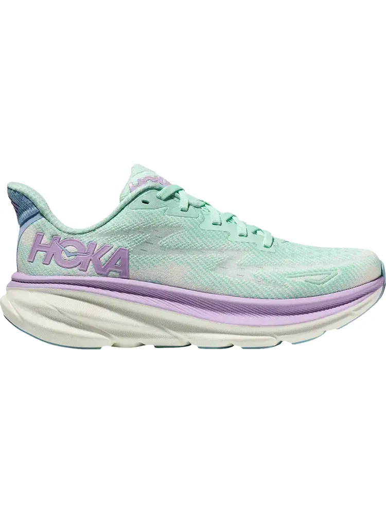 Кроссовки Wmns Clifton 9 Wide 'Sunlit Ocean Lilac Mist' — изображение 1 из 1, зеленый