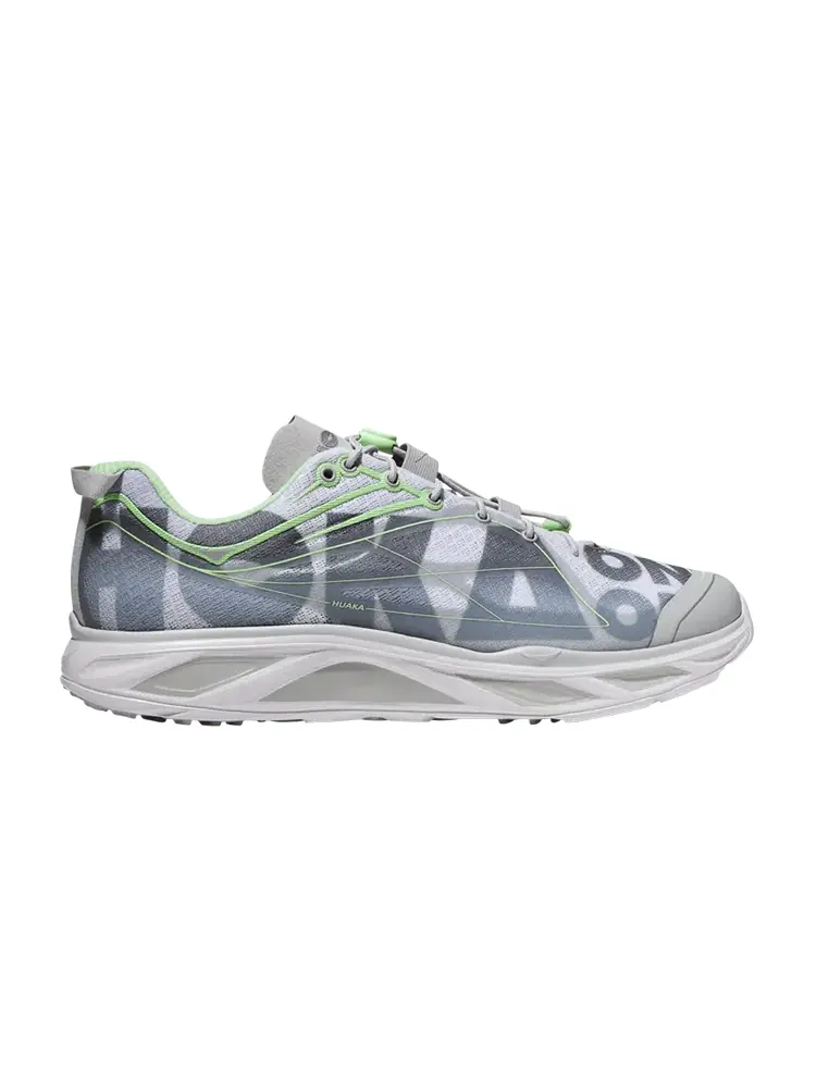 Кроссовки HOKA Huaka Origins 'Harbor Mist Lime Glo' — изображение 1 из 1, серый