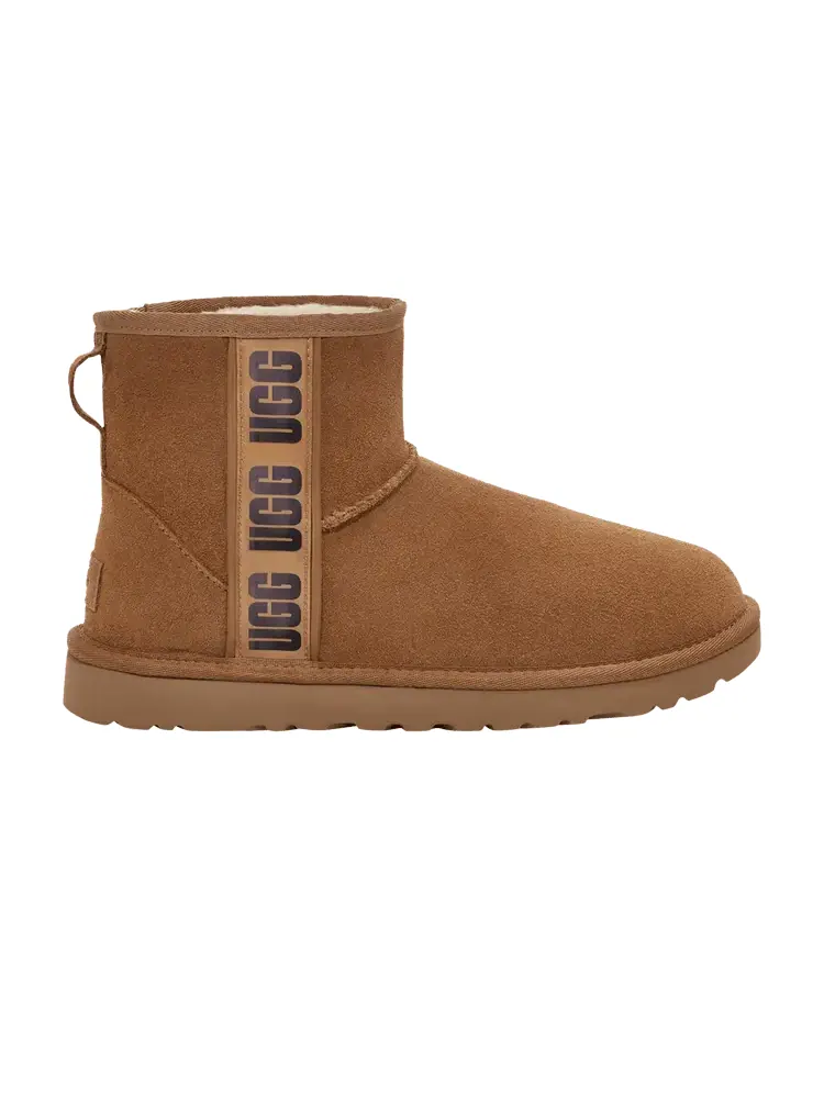 Кроссовки UGG Wmns Classic Mini Side Logo II Suede Chestnut — изображение 1 из 1, коричневый