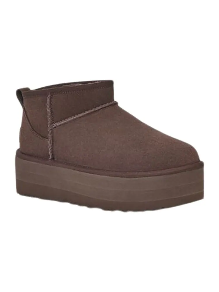 Женские сапоги UGG Classic Ultra Mini на платформе — изображение 3 из 5, коричневый