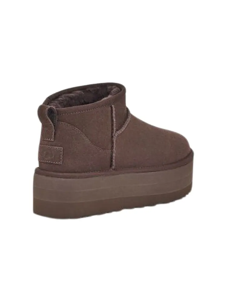 Женские сапоги UGG Classic Ultra Mini на платформе — изображение 4 из 5, коричневый