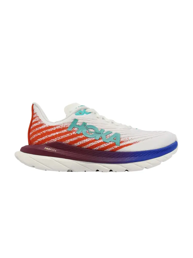Кроссовки HOKA Mach 5 2E Wide 'White Fire Red' — изображение 1 из 1, белый