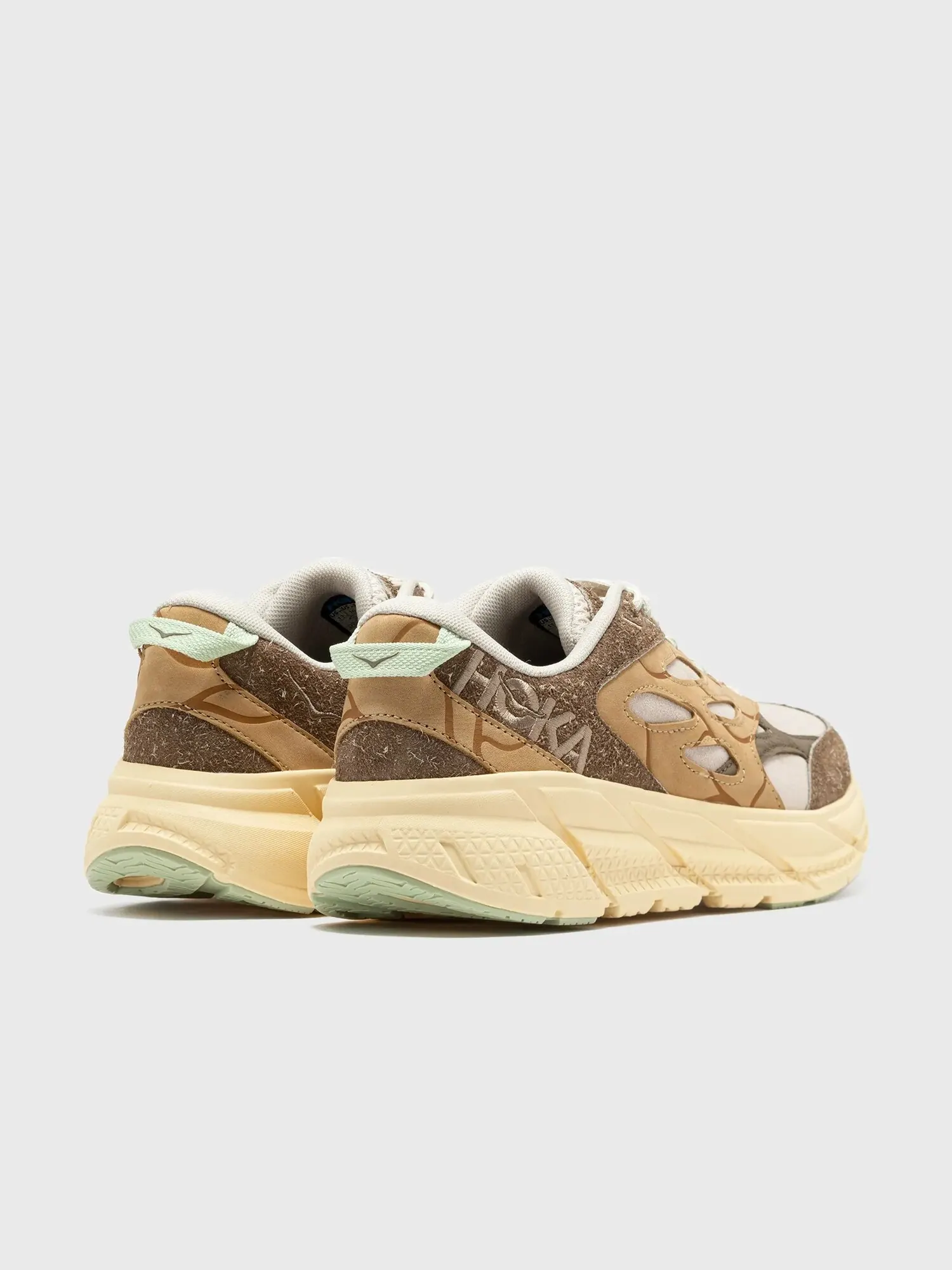 Кроссовки Hoka One One Clifton L Suede TP — изображение 3 из 7, коричневый/бежевый/синий