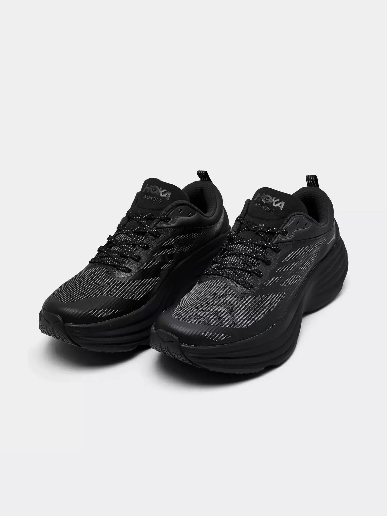 Кроссовки HOKA Bondi 8 Caged 'Stealth Tech Pack - Midnight Blue Black' — изображение 2 из 6, синий/черный
