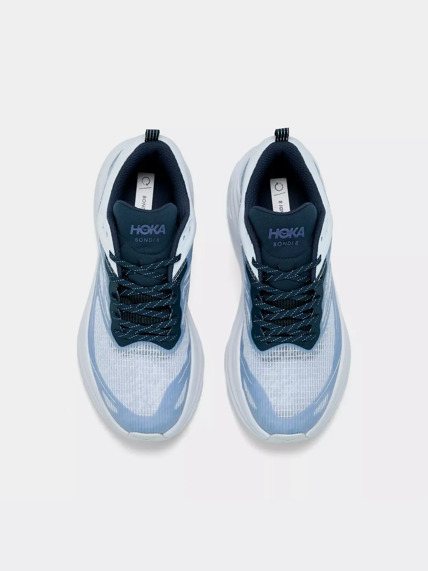 Кроссовки HOKA Bondi 8 Caged 'Stealth Tech Pack - Sea Ice' — изображение 5 из 6, синий