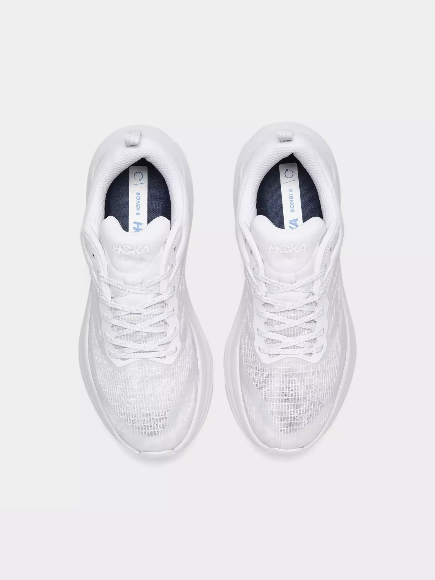 Кроссовки HOKA Bondi 8 Caged 'White Cosmic Grey' — изображение 5 из 6, белый