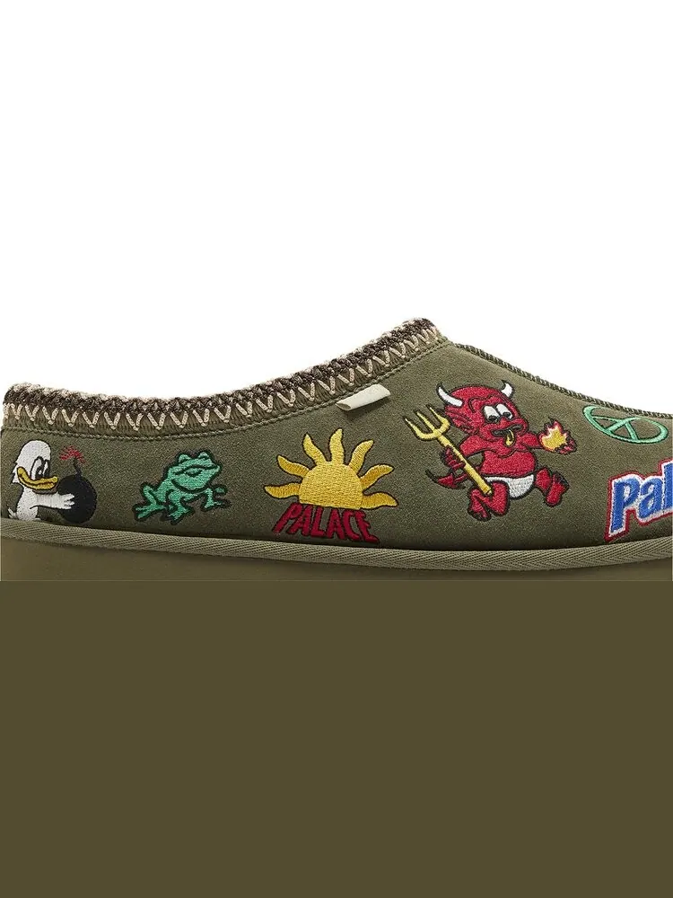 Кроссовки Palace x Tasman Slipper 'Burnt Olive' — изображение 2 из 4, зеленый