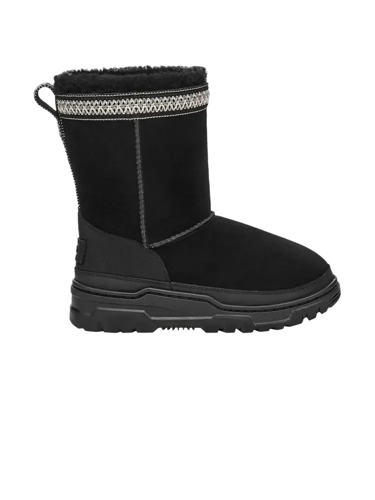 Кроссовки UGG Classic Short TrailGazer Kids Black — изображение 1 из 1, черный