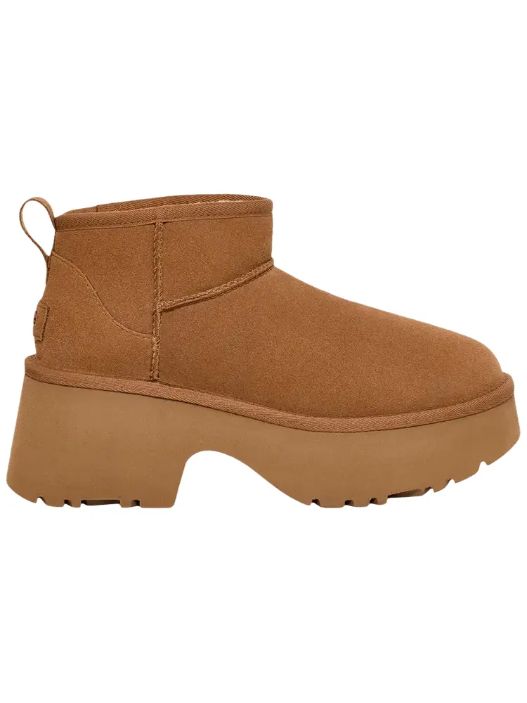 Женские классические ультраминиатюрные сапоги UGG New Heights Boot цвета каштана — изображение 1 из 1, коричневый
