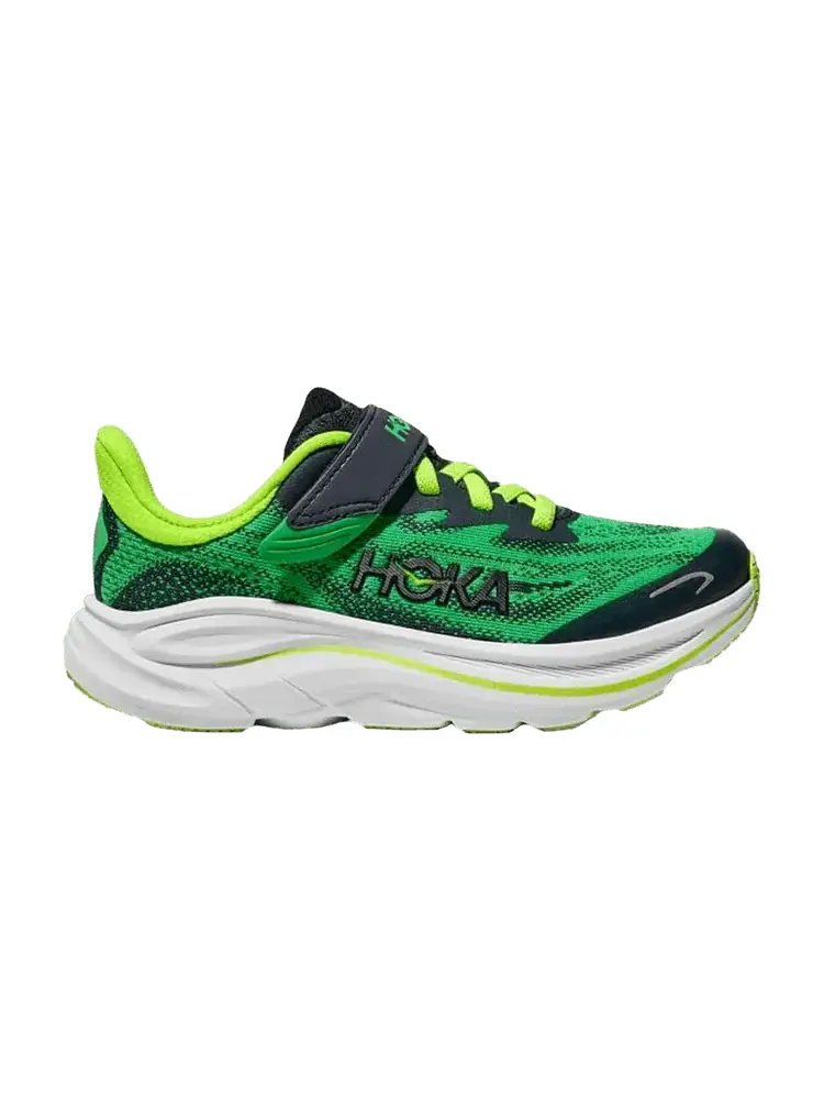 Кроссовки HOKA Clifton 10 Little Kids — изображение 1 из 1, зеленый серый