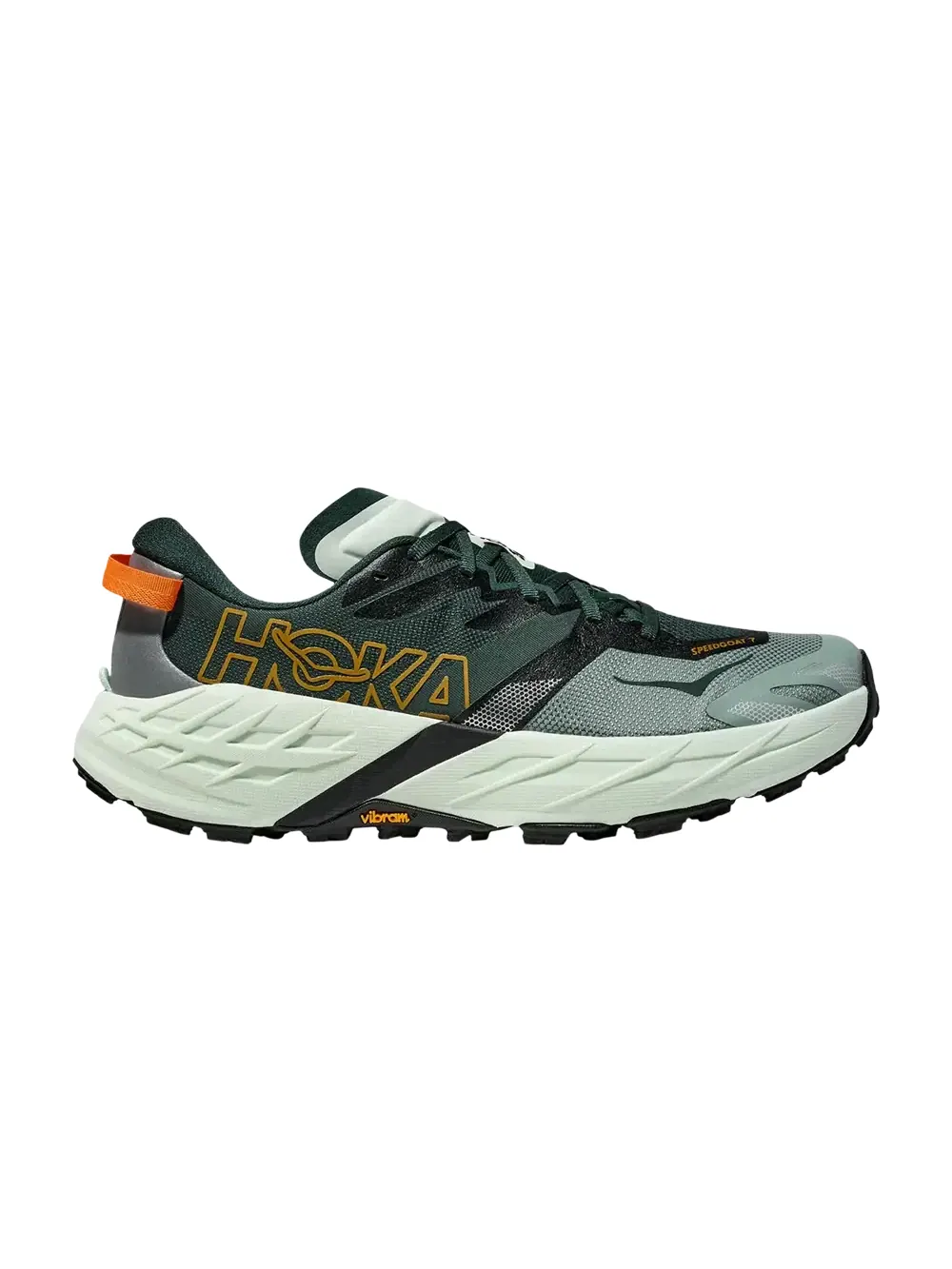 Кроссовки HOKA Speedgoat 7 2E Wide — изображение 1 из 1, зеленый/черный