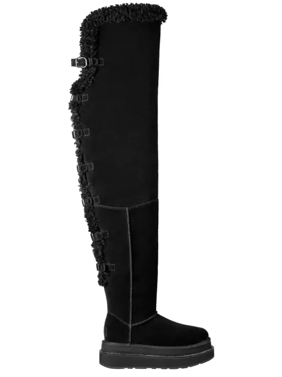 Женские высокие сапоги Sacai x UGG — изображение 1 из 1, черный