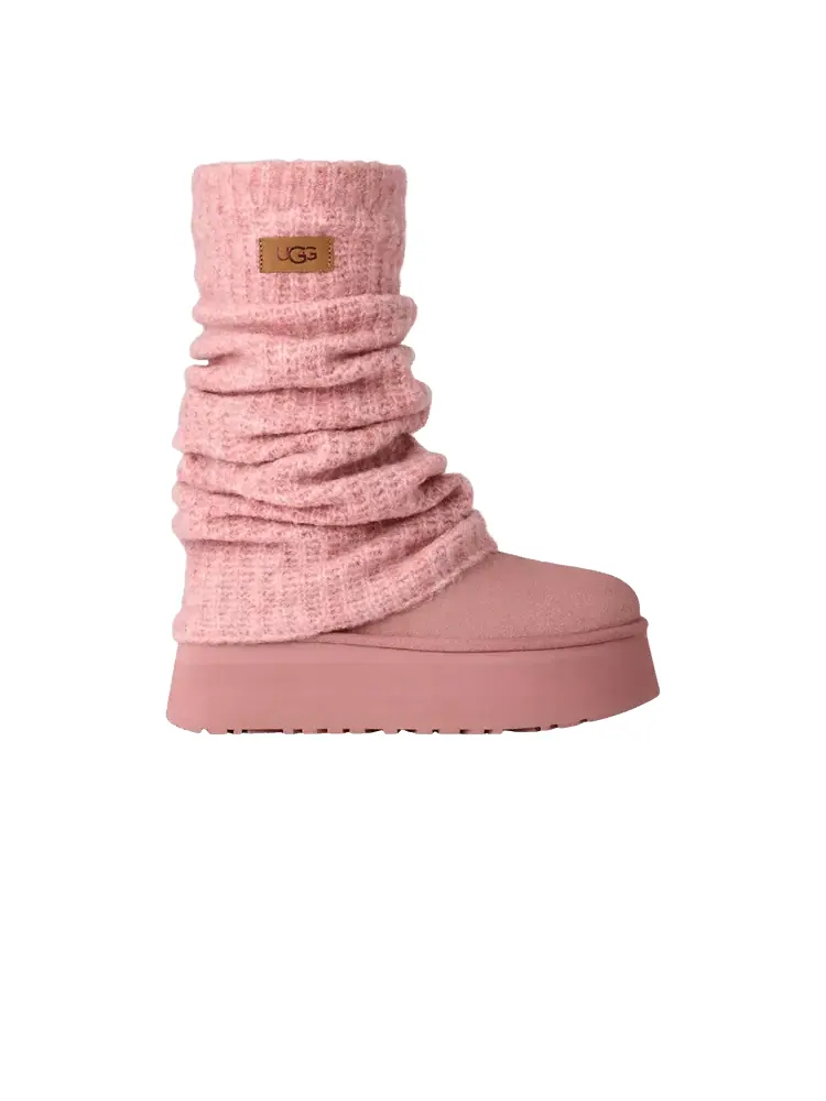 Кроссовки UGG Wmns Classic Mini Dipper Legwarmer Pink Dawn — изображение 1 из 1, розовый