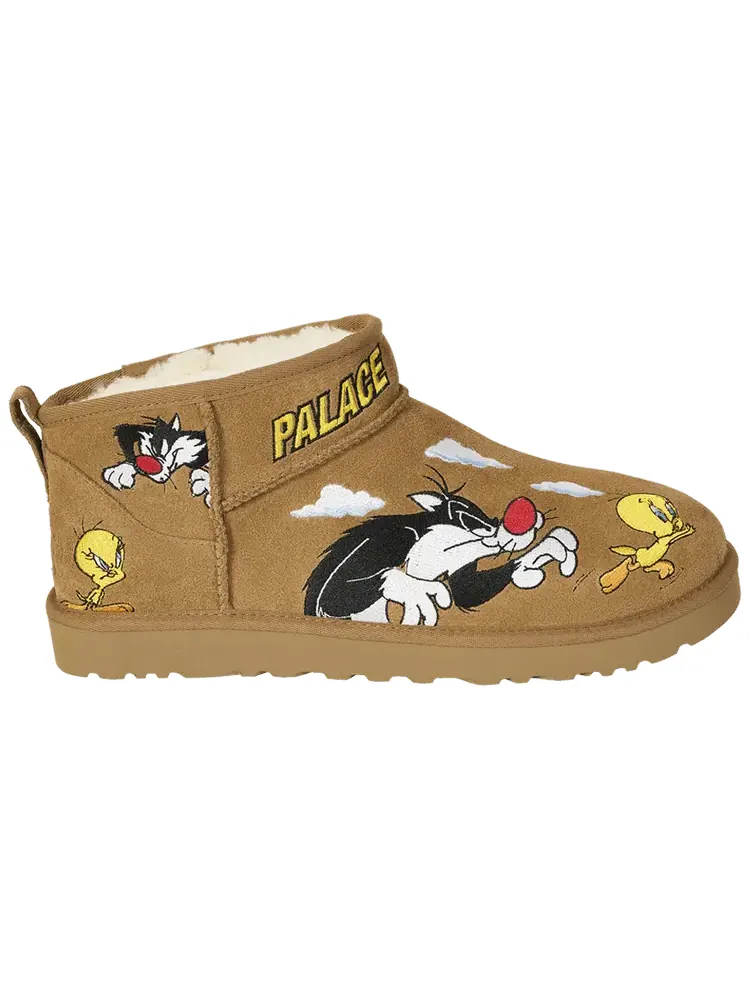 Ботинки Palace x Looney Tunes x UGG Classic Ultra Mini Boot — изображение 1 из 1, коричневый