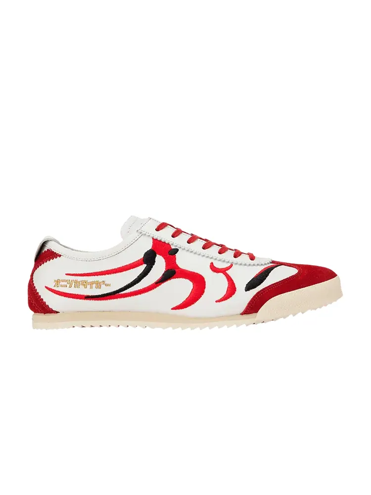 Кроссовки Onitsuka Tiger Mexico 66 Deluxe 'Kumadori - White Classic Red' — красный