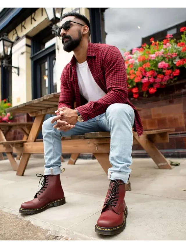 Ботинки Dr. Martens 1460 Smooth — изображение 6 из 11, красный