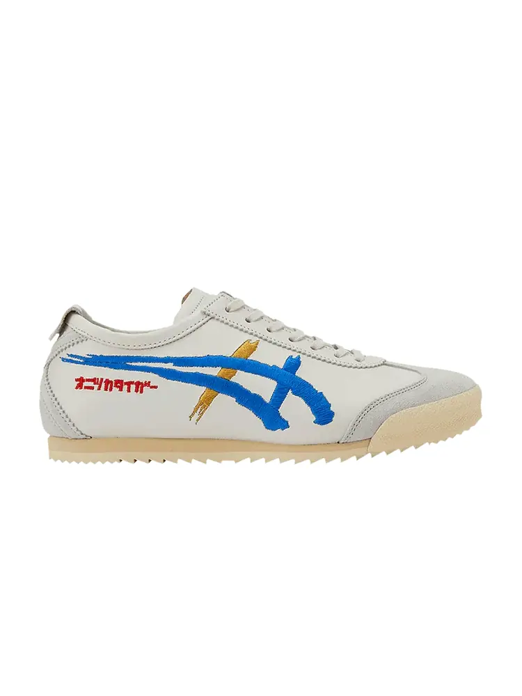 Кроссовки Onitsuka Tiger Wmns Mexico 66 Deluxe Katakana - White Directoire Blue — изображение 1 из 1, белый синий
