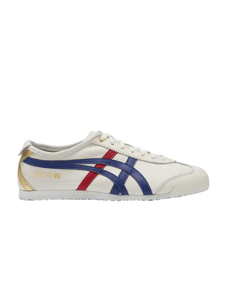 Кроссовки Onitsuka Tiger Mexico 66 White Dark Blue — изображение 1 из 1, белый
