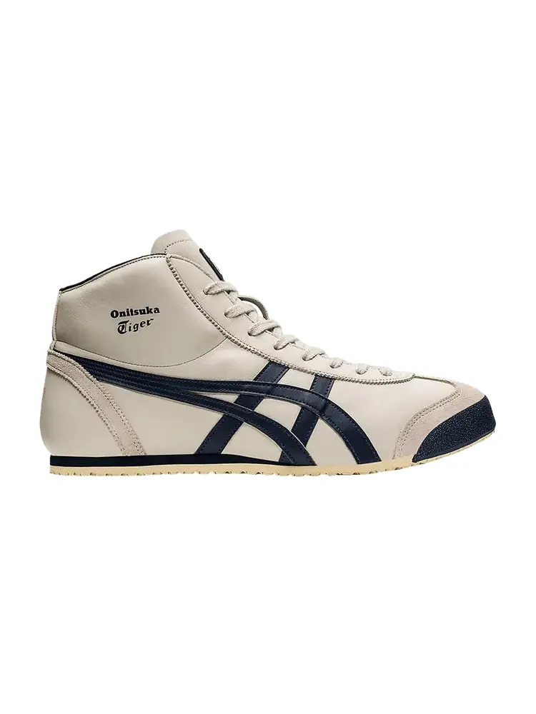 Кроссовки Onitsuka Tiger Mexico Mid Runner Birch Indian Ink — изображение 1 из 1, кремовый