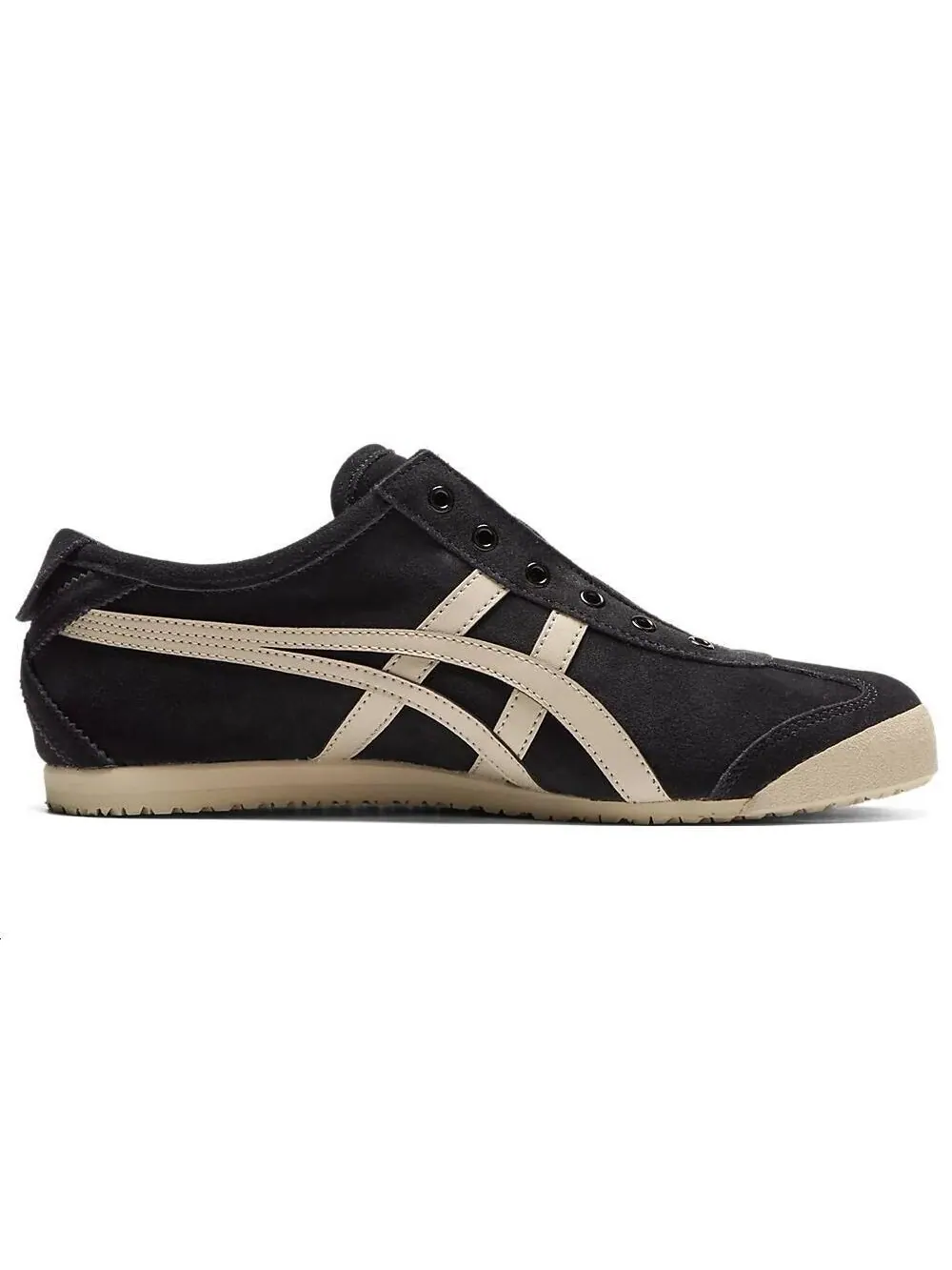 Кроссовки Onitsuka Tiger Mexico 66 Slip-On — изображение 2 из 7, черный/бежевый