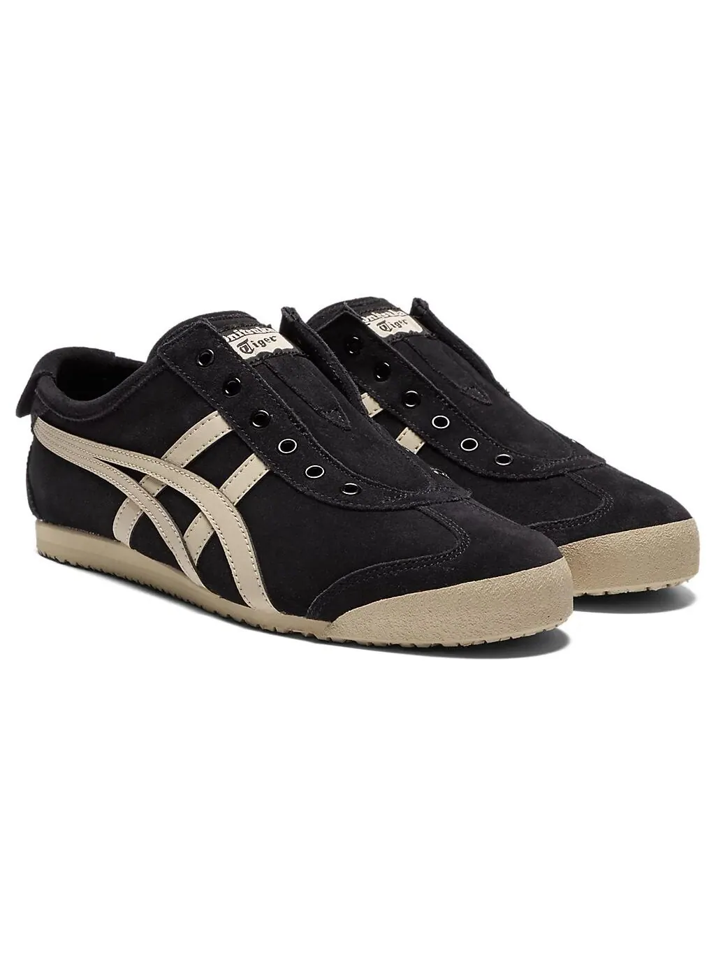Кроссовки Onitsuka Tiger Mexico 66 Slip-On — изображение 3 из 7, черный/бежевый
