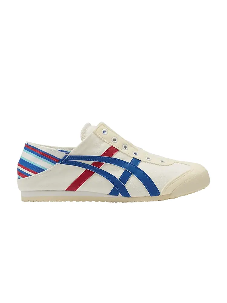 Кроссовки Onitsuka Tiger Mexico 66 Paraty White Classic Blue Stripes — изображение 1 из 1, белый