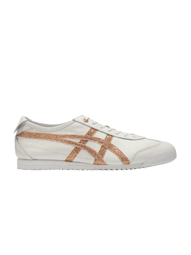 Кроссовки Onitsuka Tiger Mexico 66 SD White Rose Gold Glitter — изображение 1 из 1, белый
