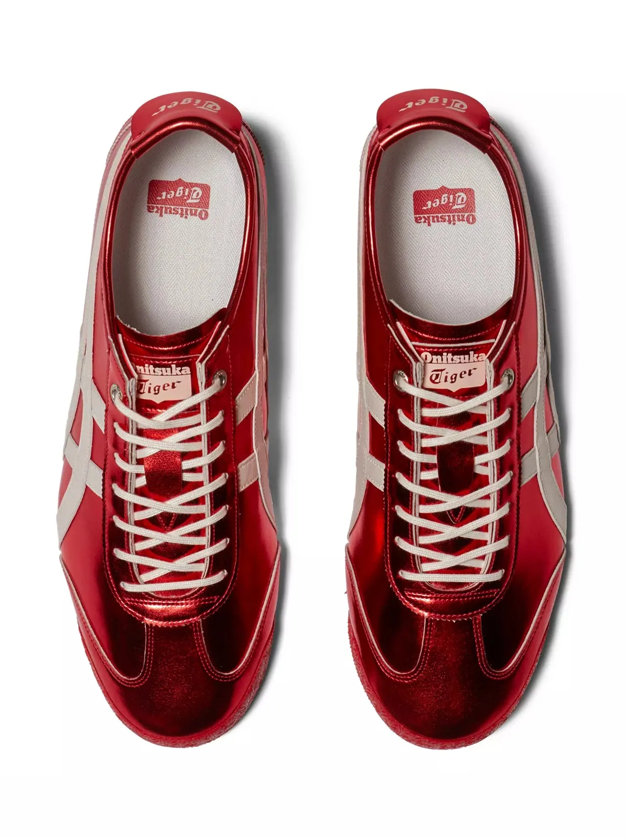 Кроссовки Onitsuka Tiger Mexico 66 SD Metallic Series — изображение 6 из 8, красный/кремовый
