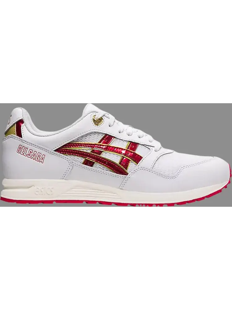 Кроссовки gel saga 'white speed red' Asics — изображение 1 из 1, белый