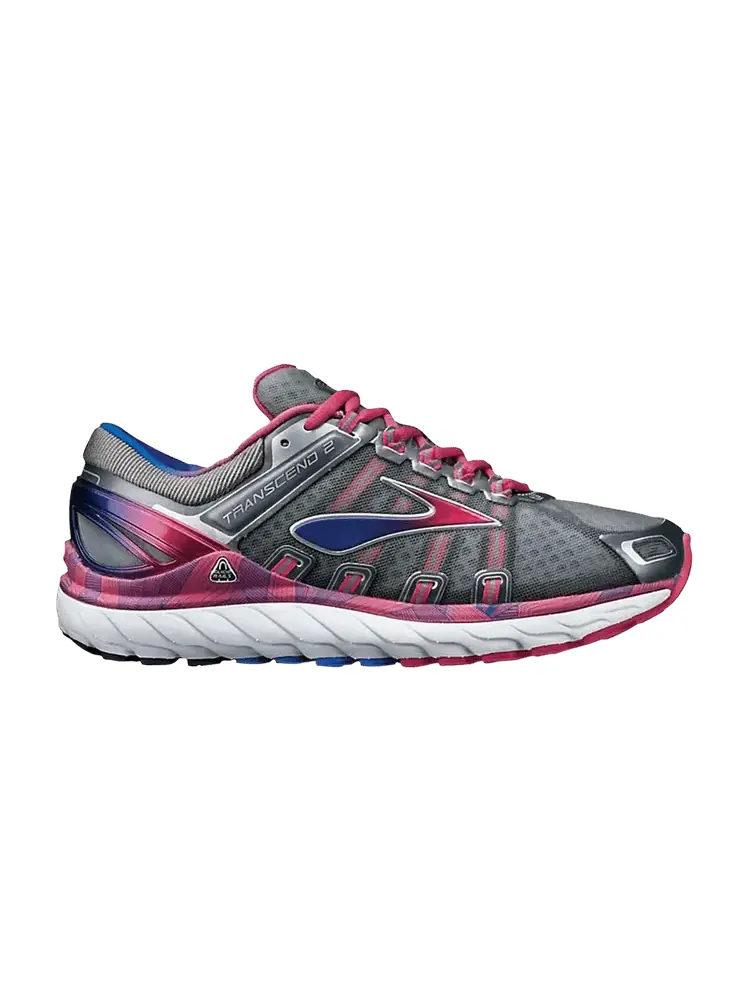 Кроссовки Brooks Wmns Transcend 2 Metallic Charcoal Raspberry — изображение 1 из 1, серебряный