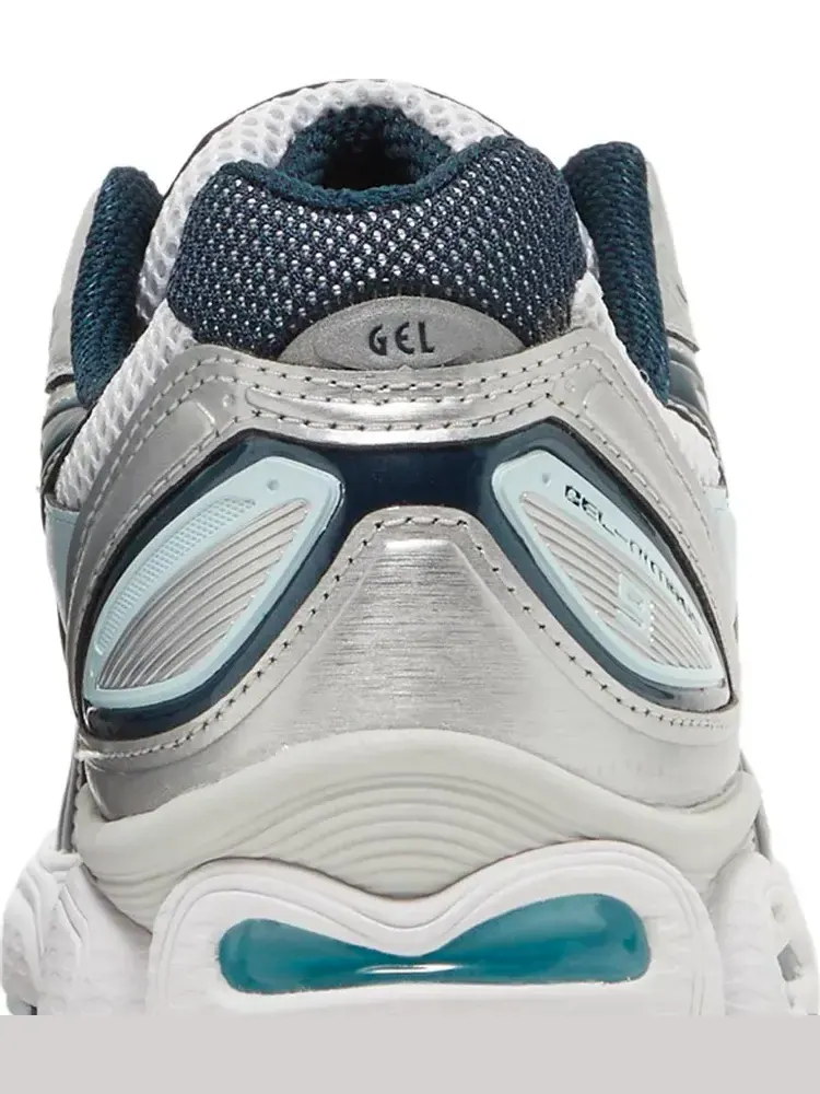 Кроссовки wmns gel nimbus 9 'pure silver french blue' Asics — изображение 6 из 7, серебряный