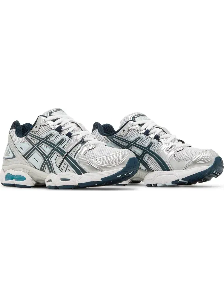Кроссовки wmns gel nimbus 9 'pure silver french blue' Asics — изображение 7 из 7, серебряный