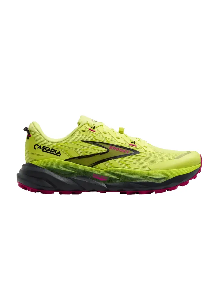 Кроссовки Brooks Wmns Cascadia 19, Sunny Lime Magenta — изображение 1 из 1, желтый
