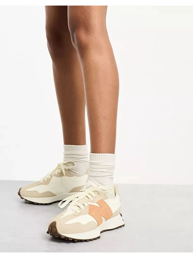 Кроссовки New Balance 327 — изображение 8 из 9, бежевый/коричневый