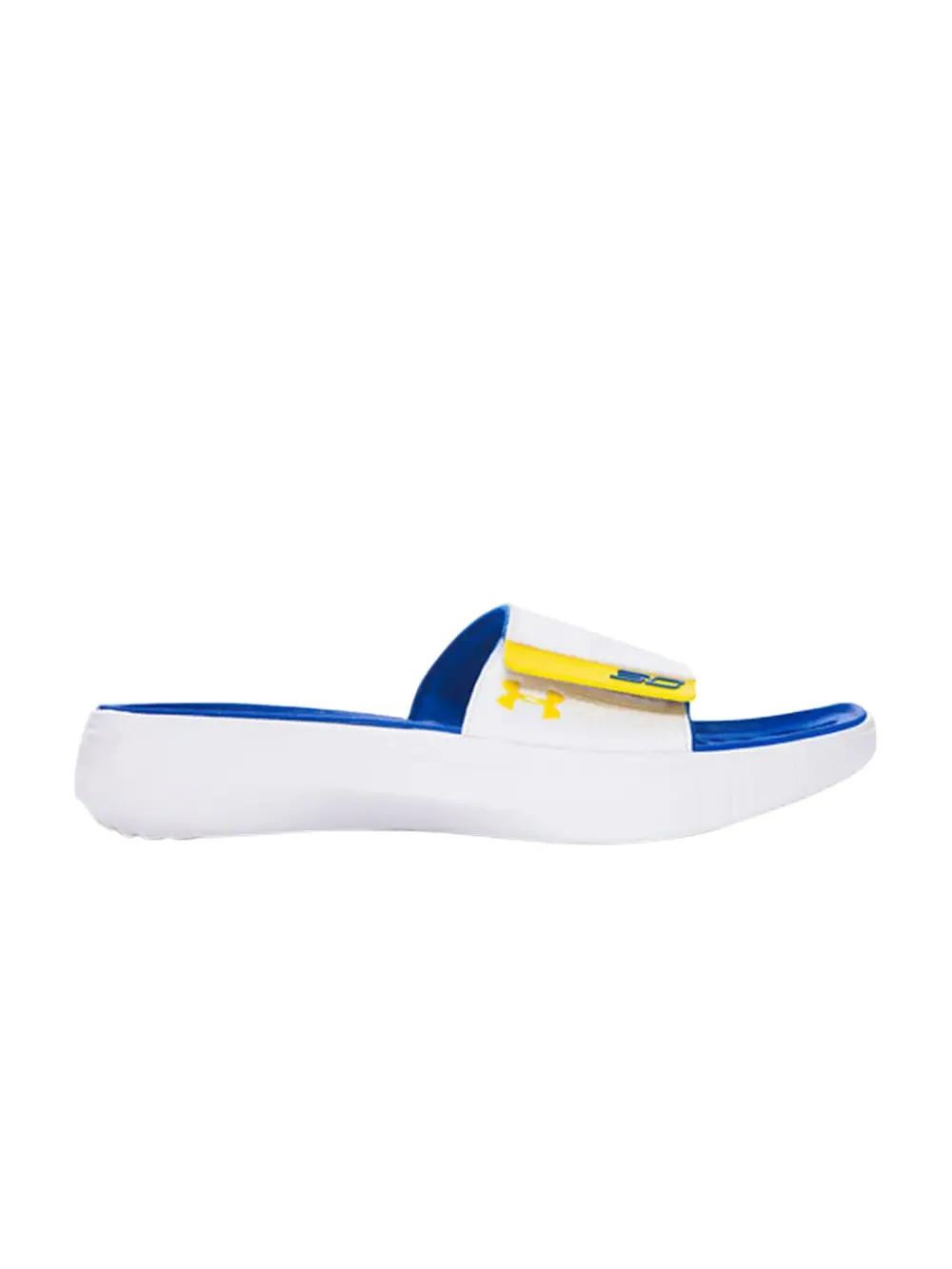 Кроссовки Curry 3 Slides GS Under Armour — изображение 1 из 1, белый/синий/желтый