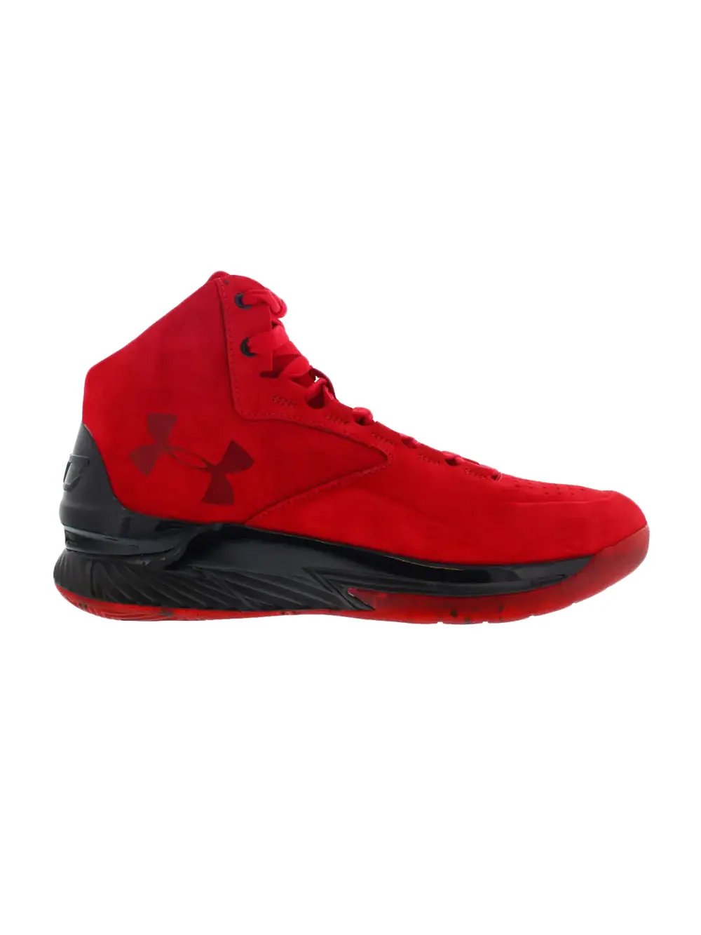 Кроссовки Curry Lux Mid Suede Under Armour — изображение 1 из 1, красный/черный