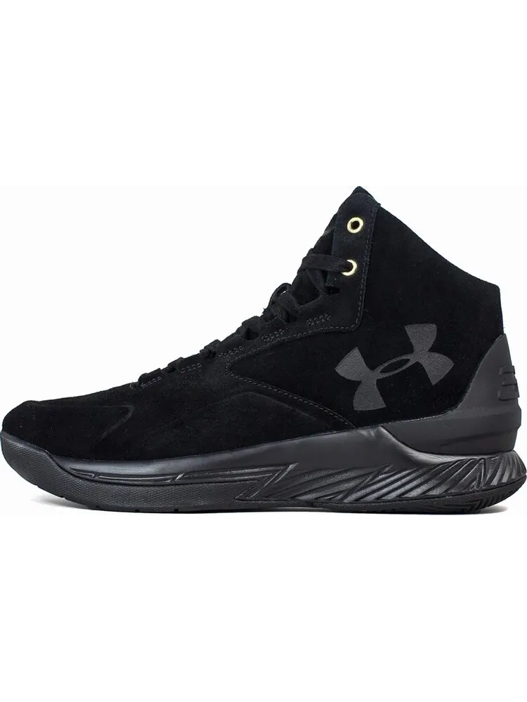 Кроссовки Under Armour Curry 1 Lux Mid Black Suede — изображение 2 из 4, черный