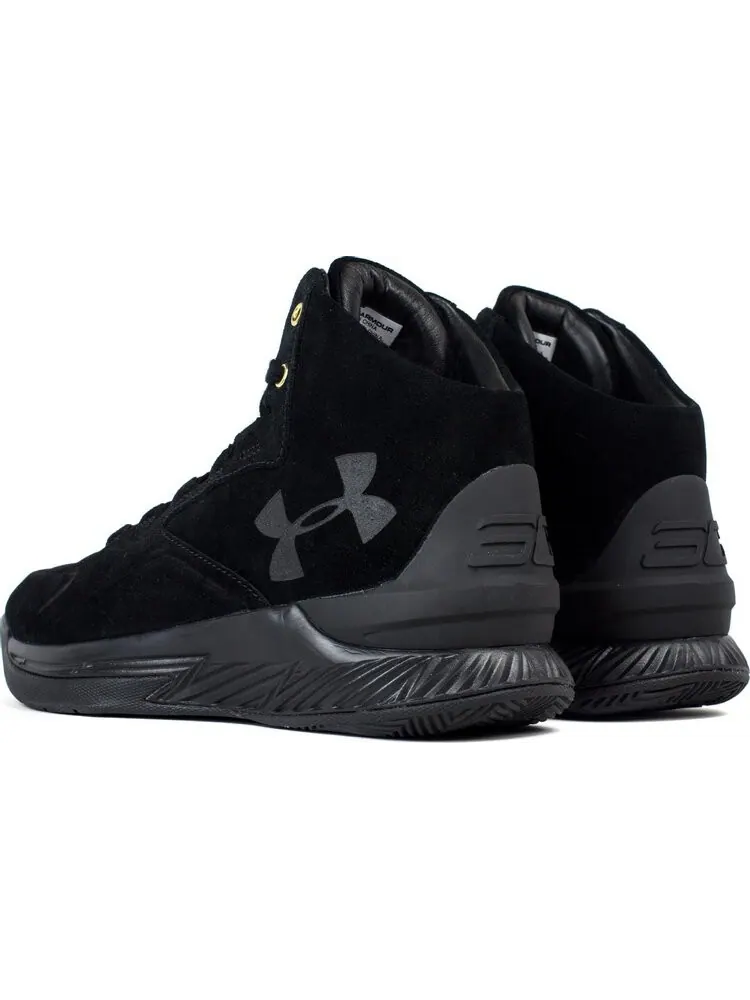 Кроссовки Under Armour Curry 1 Lux Mid Black Suede — изображение 4 из 4, черный