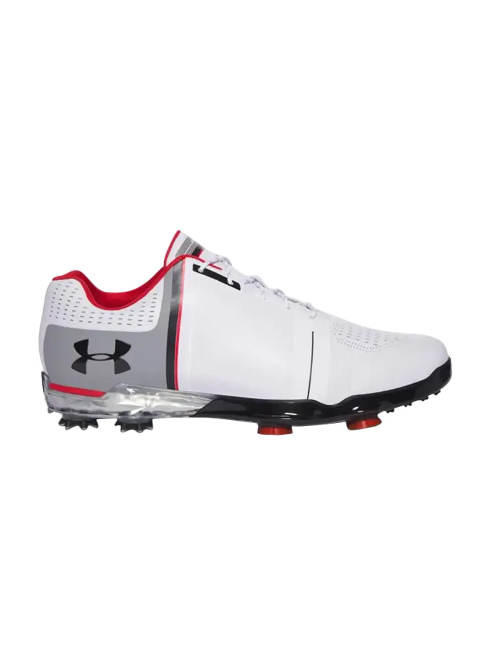 Кроссовки Spieth One Wide Golf Cleat Under Armour — изображение 1 из 1, белый/черный/красный