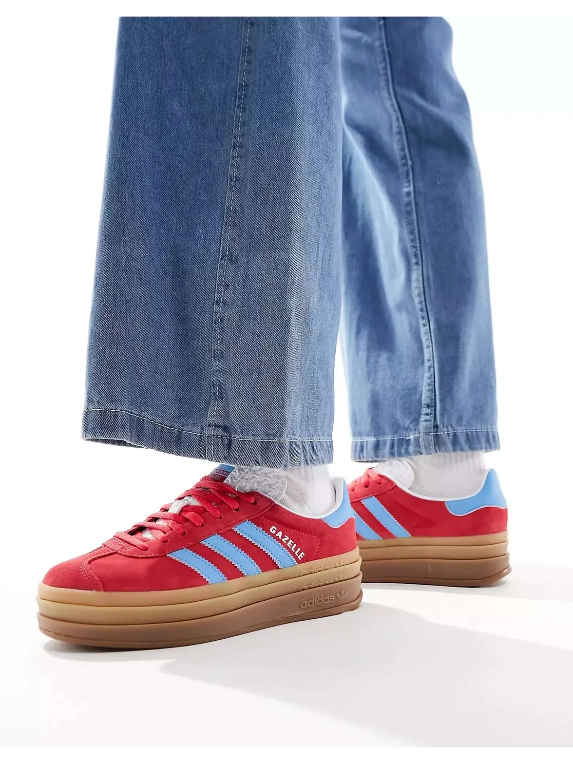 Кроссовки adidas Originals Gazelle Bold IE0421 — изображение 2 из 9, красный/синий