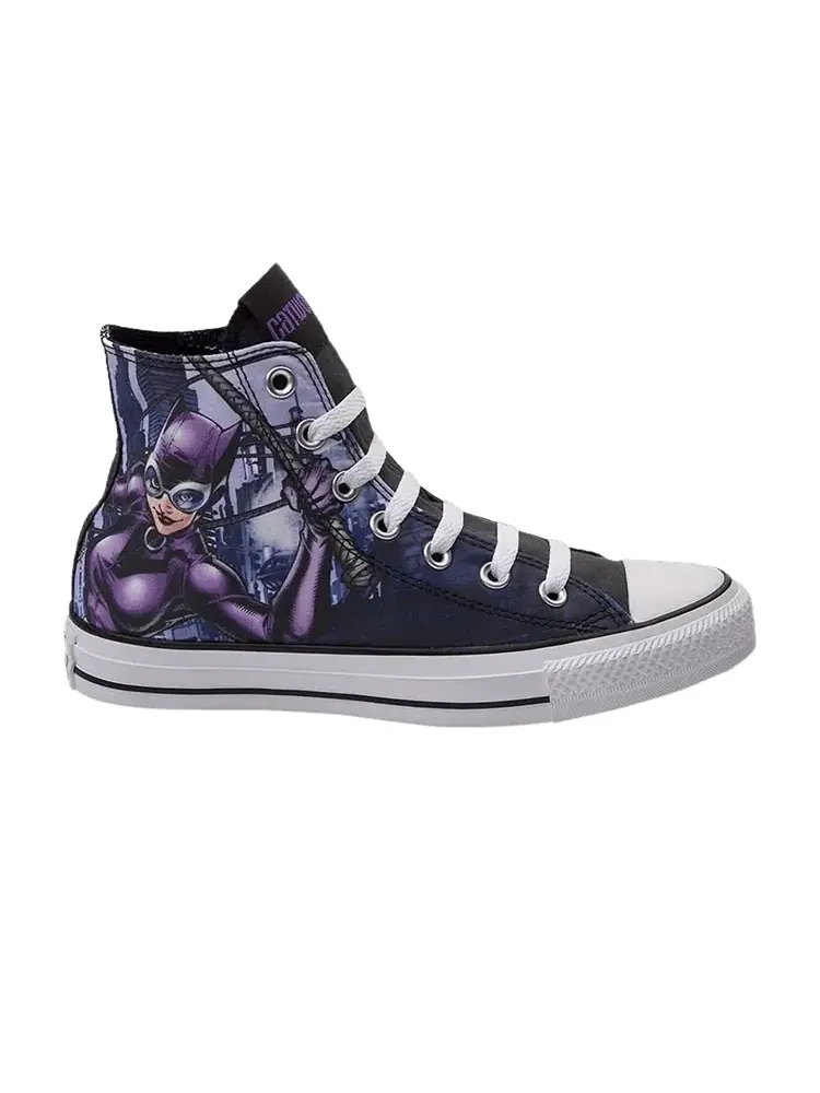 Кроссовки Converse DC Comics x Chuck Taylor All Star High, Catwoman — изображение 1 из 1, фиолетовый