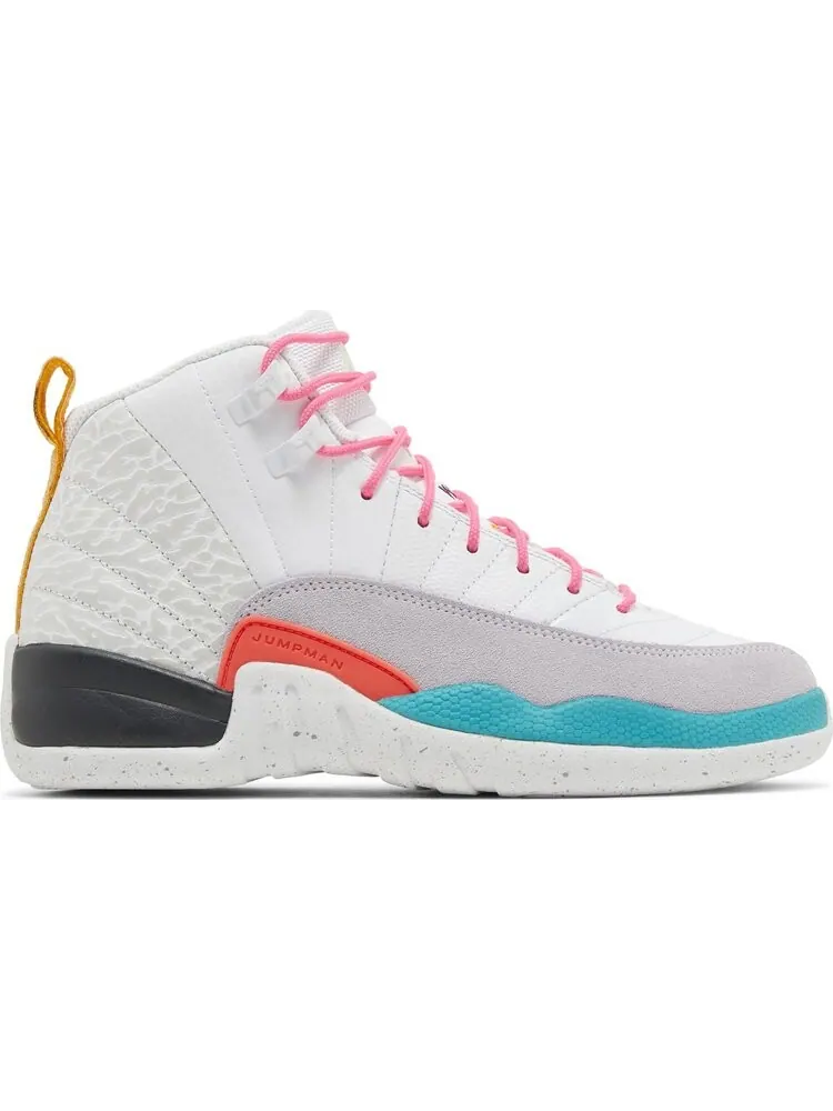 Кроссовки Air Jordan 12 Retro GS 'White Vapor Green' — изображение 1 из 4, белый