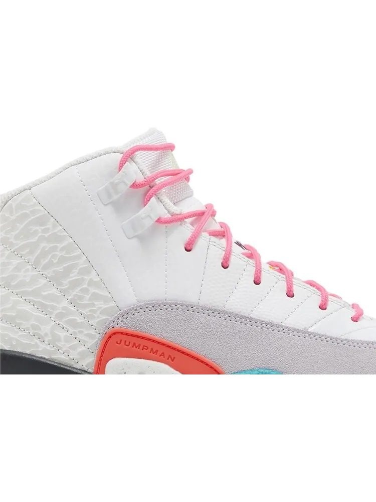 Кроссовки Air Jordan 12 Retro GS 'White Vapor Green' — изображение 2 из 4, белый